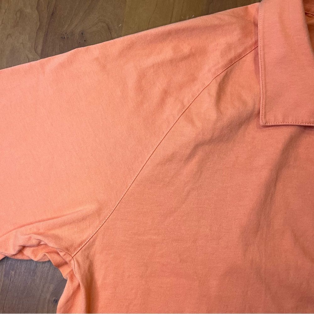 Orange Brooks Brothers 346 Short Sleeve Polo Shirt 100% Cotton XL - Picture 4 of 4